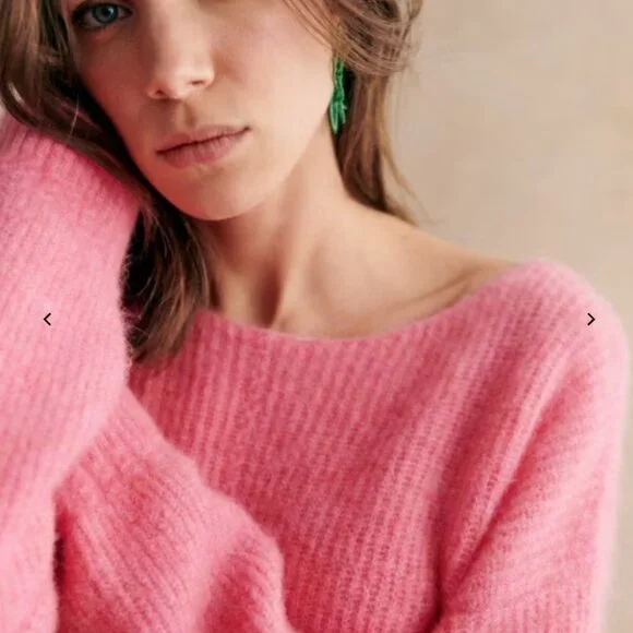 Sezane Brad Sweater Size XS Pink - Picture 2 of 12